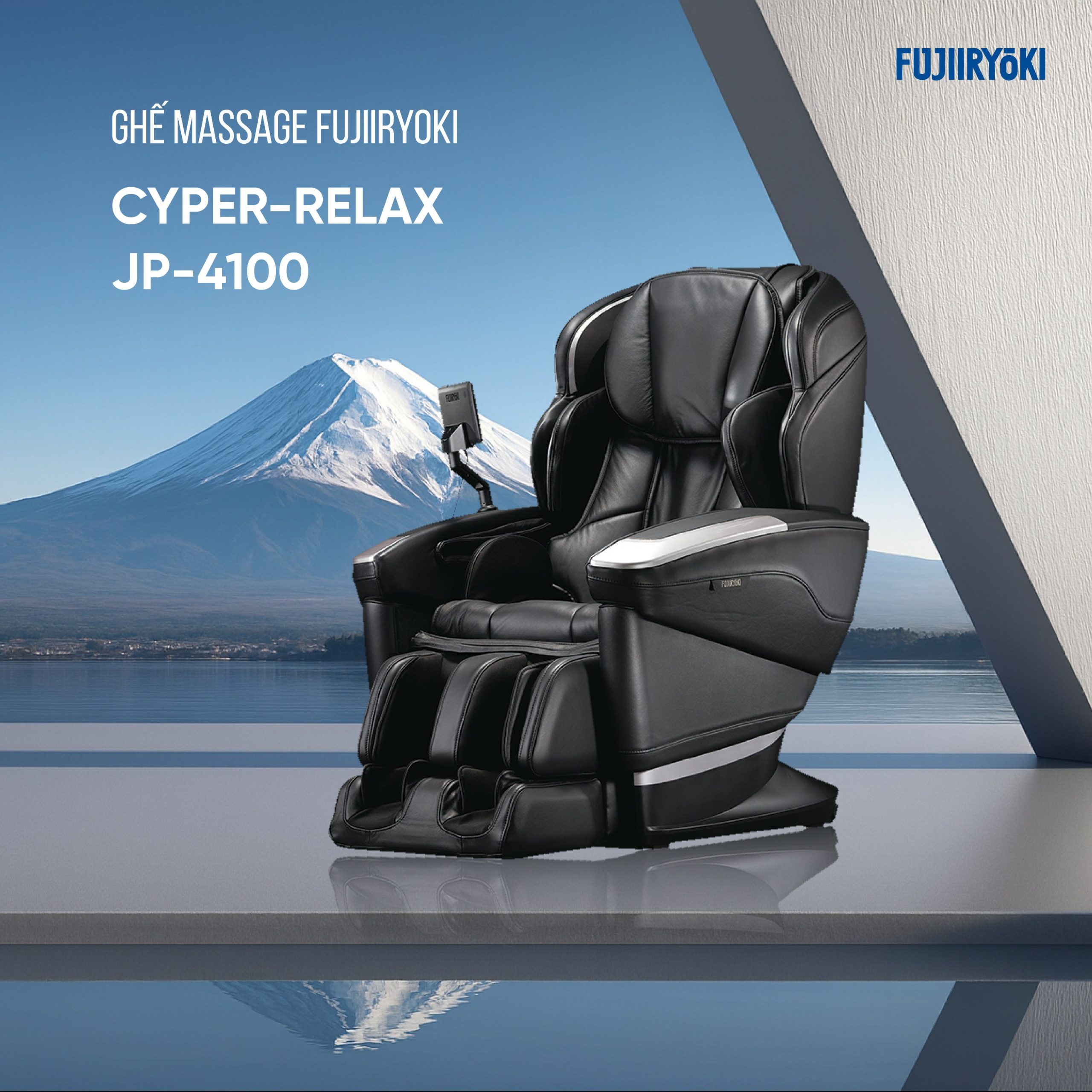 Ghế Massage Cao Cấp Fujiiryoki Cyber-Relax AI JP-4100 (Phiên Bản Executive Edition Bọc Da Thật)