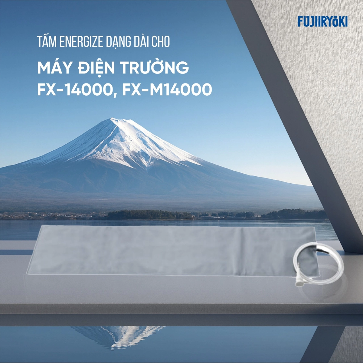 Set: Máy điện trường cao áp Fujiiryoki FX 14000 và Tấm Energize dạng dài