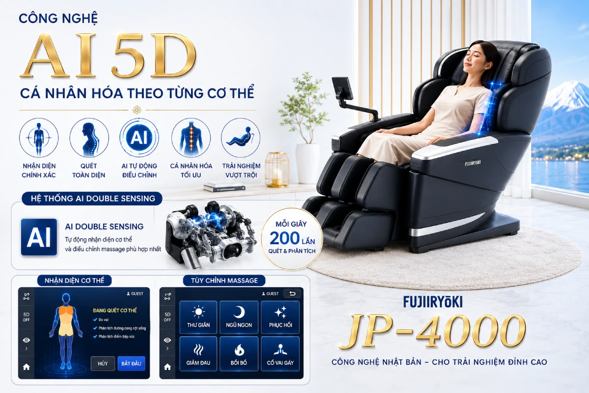 ghe massage nhat ban cao cap fujiryoki jp4000 so hu cong nghe ai thong minh Fujiiryoki Official - Website Fujiiryoki chính thức tại Việt Nam