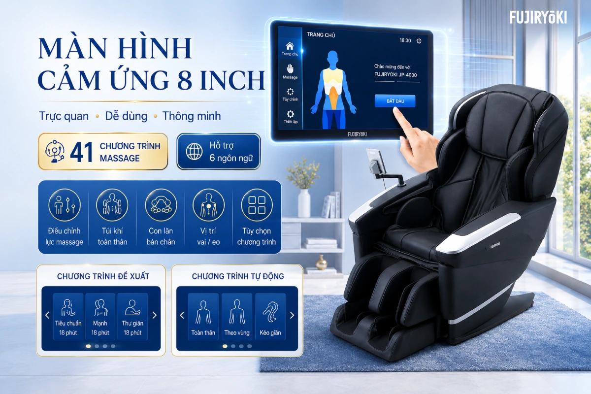 Màn hình ghế massage Fujiiryoki Cyper Relax JP-4000